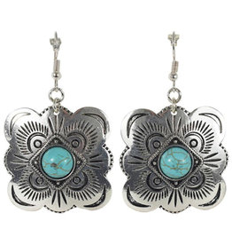 Justin Justin Large Turquoise Concho Earrings 22171EJ2