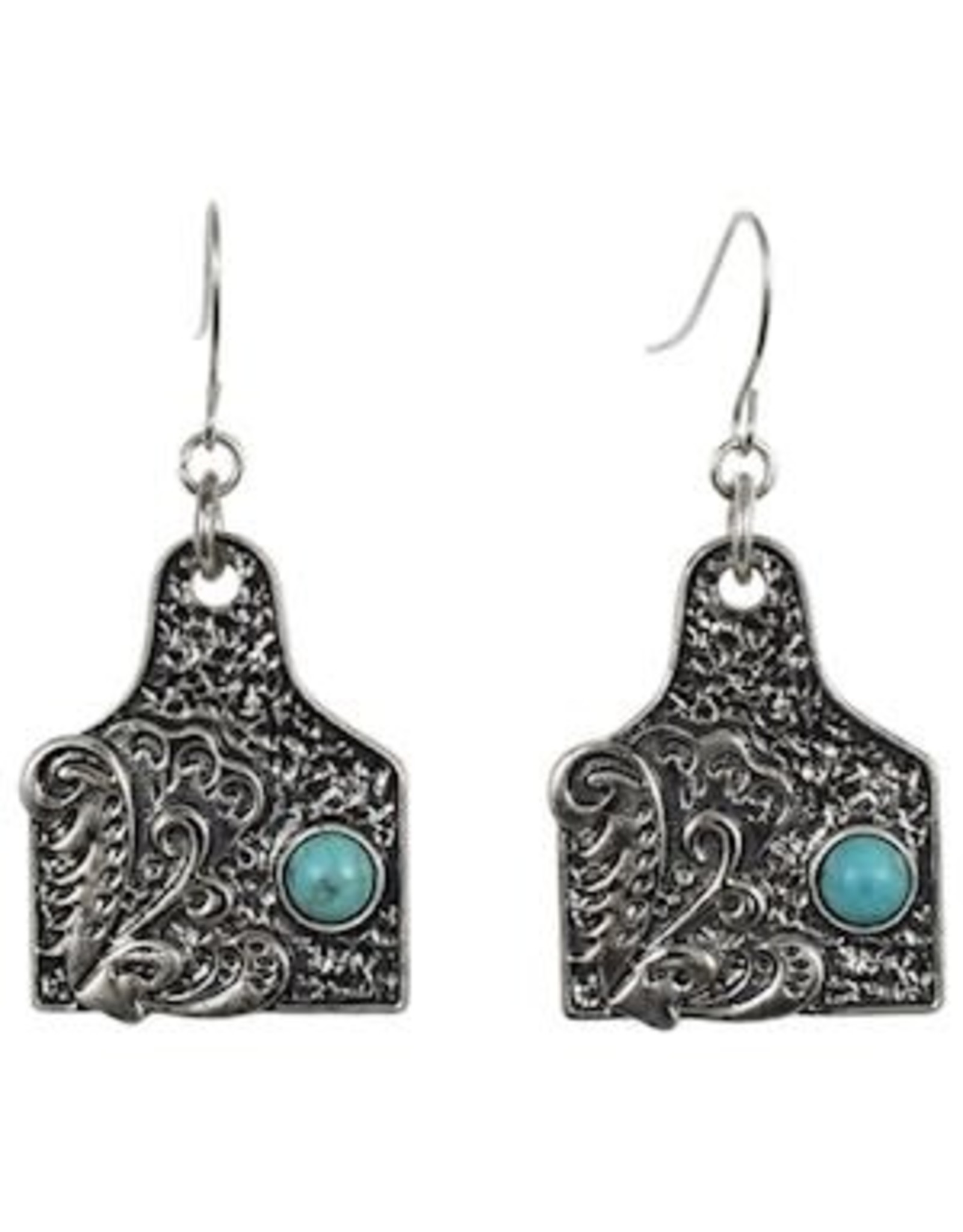 Justin Justin Turquoise Cowtag Earrings 23022EJ1