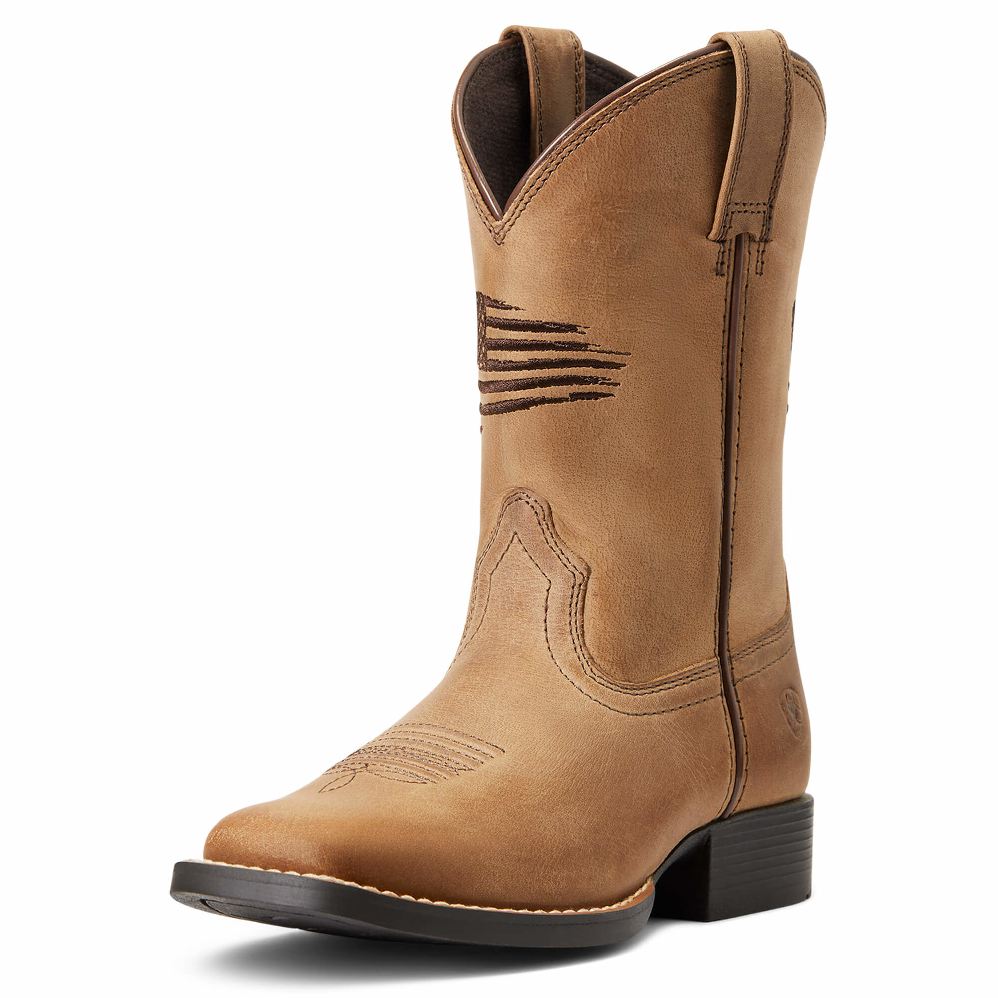 ARIAT Unisex-Child Dynamic Western Boot - Kids' Western Boot With ATS Technology, Full-Grain Leather