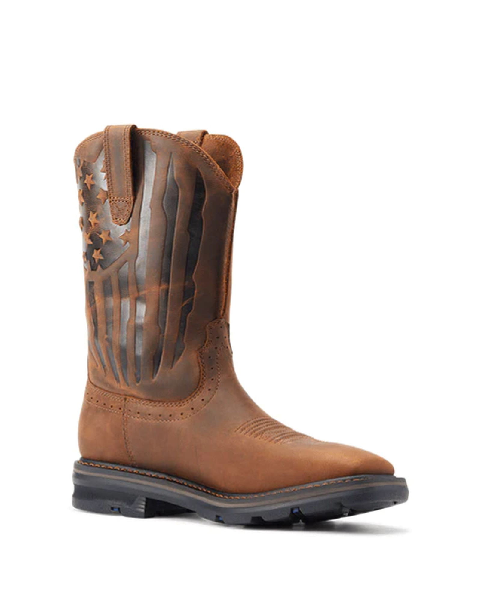 Ariat Men's Sierra Shock Shield Patriot Brown 10044505 Soft Toe Work Boots