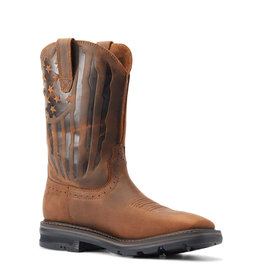 Ariat Men's Sierra Shock Shield Patriot Brown 10044505 Soft Toe Work Boots