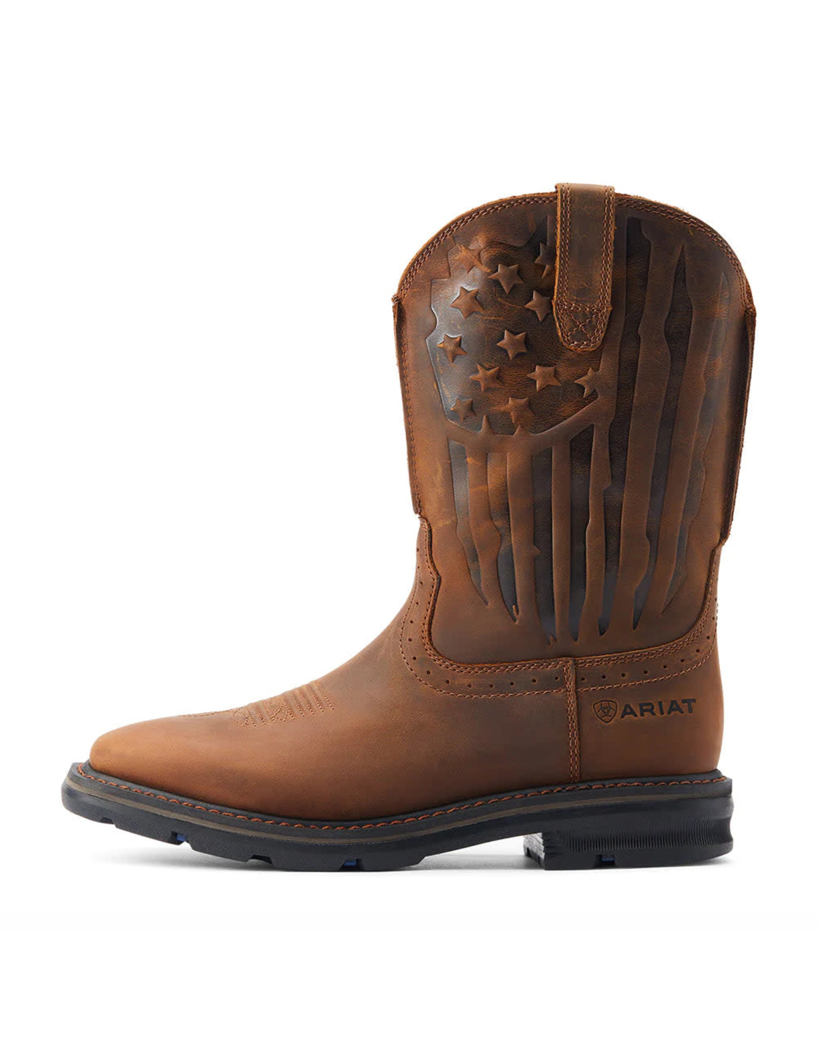 Ariat Men's Sierra Shock Shield Patriot Brown 10044505 Soft Toe Work Boots
