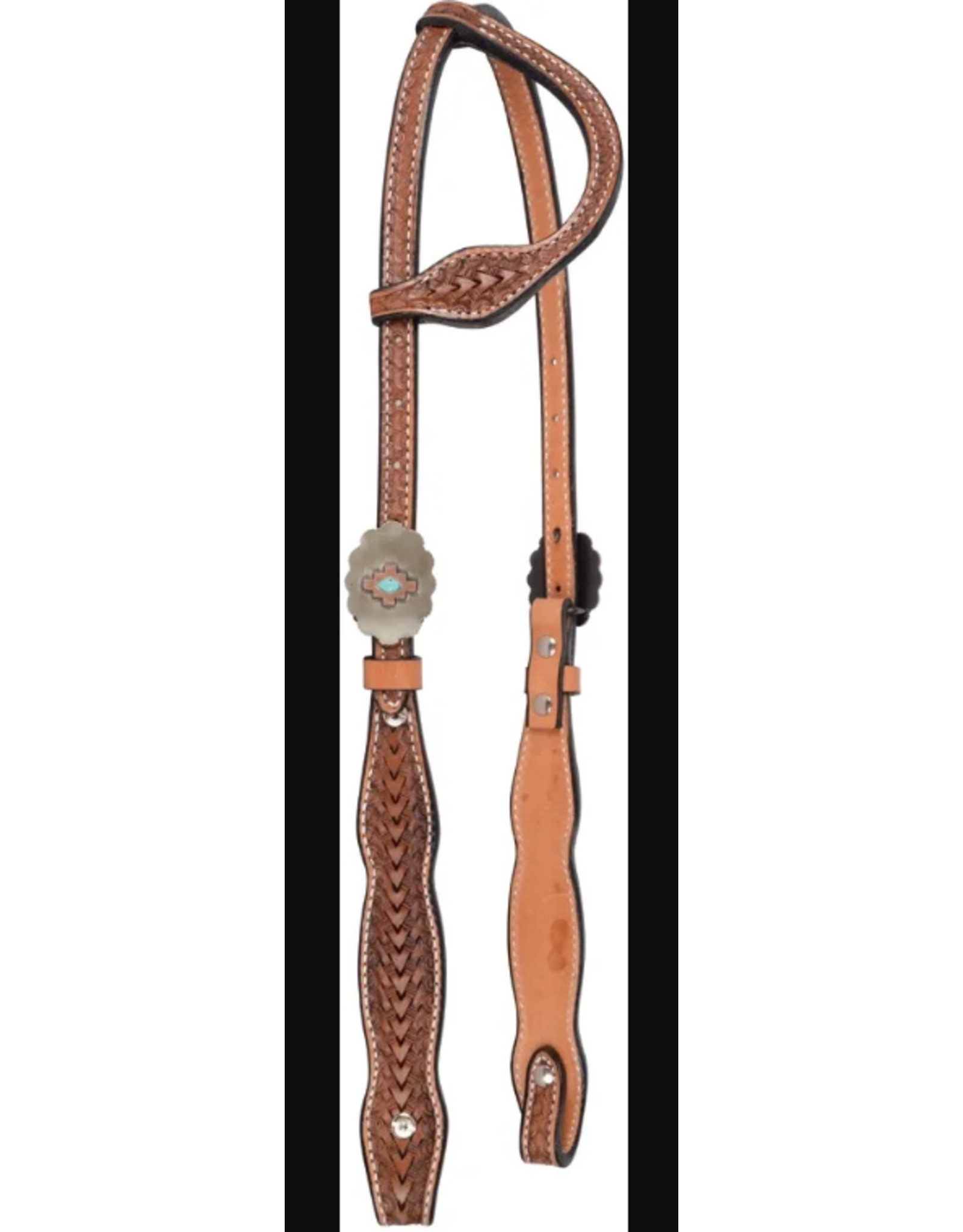 Circle Y  Dawson Tooled Browband Headstall 1034-12-AW