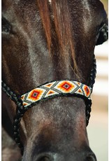 Professional's Choice Cowboy Mule Tape HRCB-Bla/Org Beaded Halter