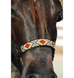Professional's Choice Professional's Choice Cowboy Mule Tape HRCB-Bla/Org Beaded Halter