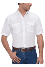 Ely 15201605-01 Mens Short Sleeve Pearl Snap White Shirt