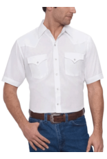 Ely Walker Mens Short Sleeve Pearl Snap 15201605-01 White Shirt