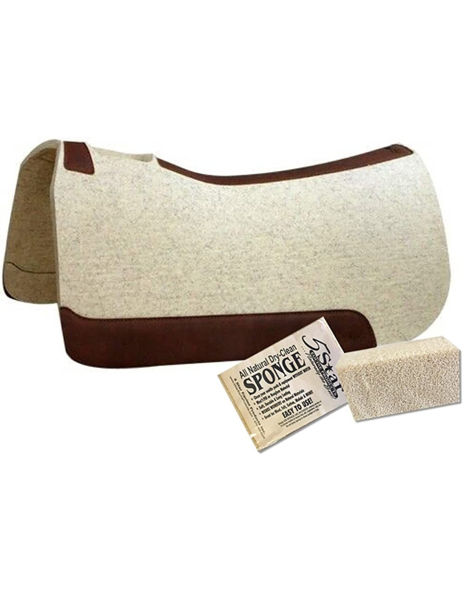 5 Star Equine Products 5 Star Equine Products Western Contoured 1” 30x30 Natural 1WN Wool Pad