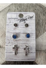 Blazin Roxx Abalone Stud Earring Set 3051197