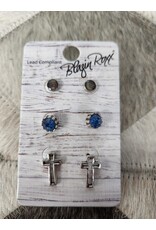 Blazin Roxx Blazin Roxx Abalone Stud Earring Set 3051197