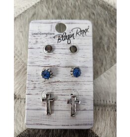 Blazin Roxx Blazin Roxx Abalone Stud Earring Set 3051197