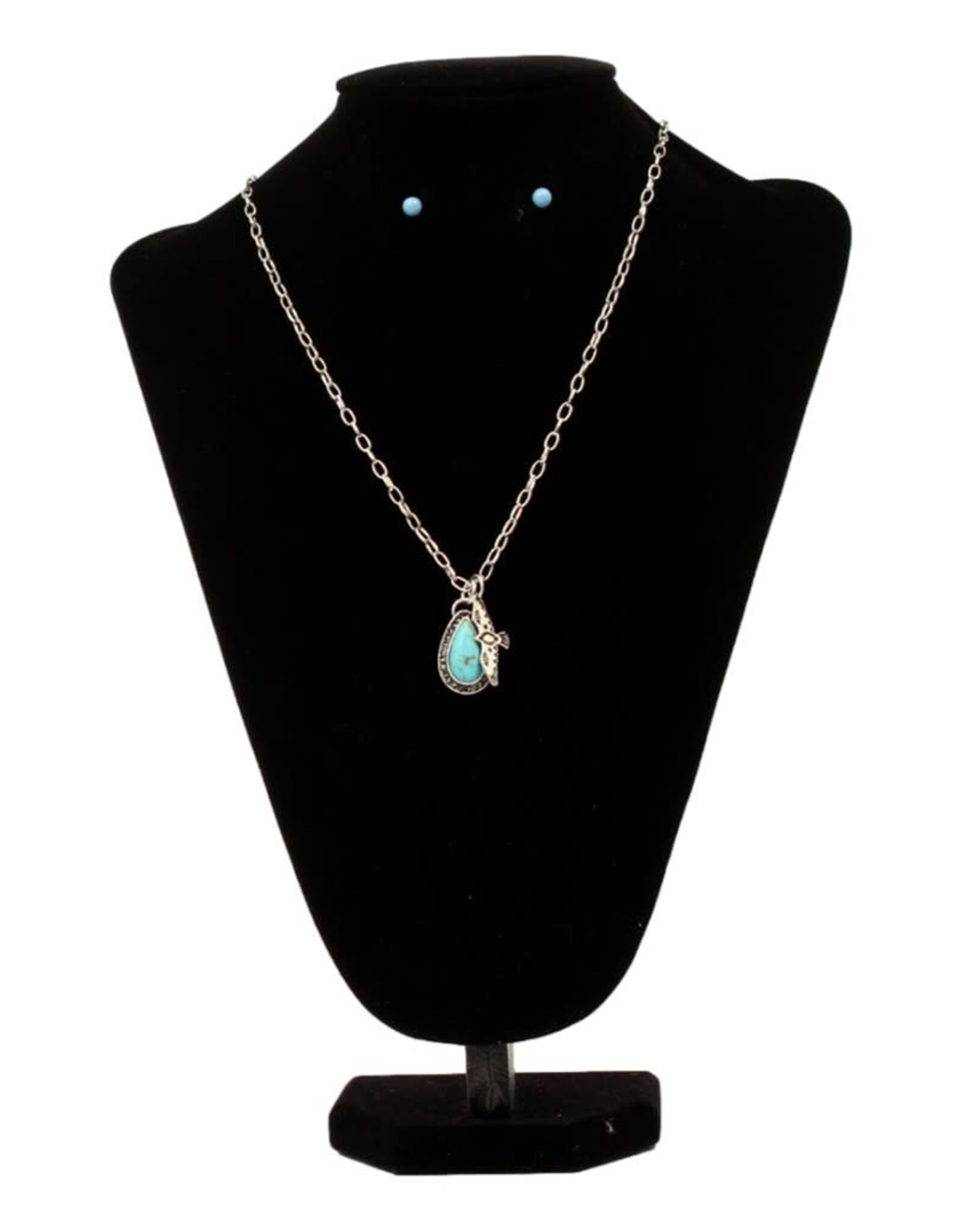 Blazin Roxx Silver Striker Thunderbird Necklace Set D450020536