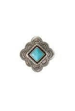 Double S Double S Turquoise Diamond Scarf Slide 28089