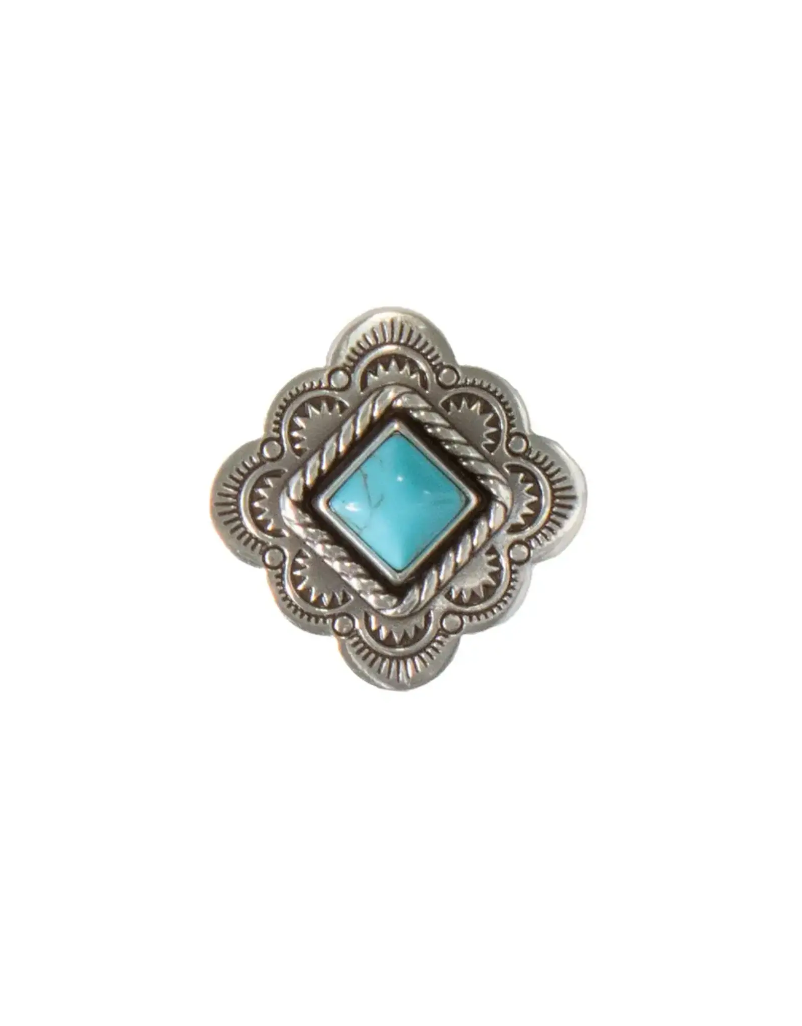 Double S Double S Turquoise Diamond Scarf Slide 28089