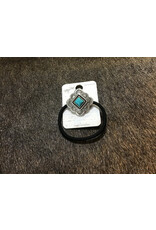 Blazin Roxx Blazin Roxx Diamond Turquoise Concho Hair Tie 30523
