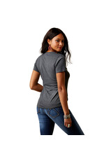 Ariat Ariat Ladies Cowhide Logo 10045467 Charcoal Heather T-Shirt