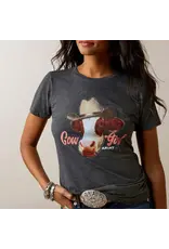 Ariat Ariat Ladies Cow Girl 10045449 Charcoal Heather T-Shirt