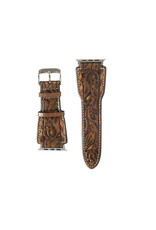 Nocona Nocona Leather I Watch Band Brown Floral Tooled N3102002-M