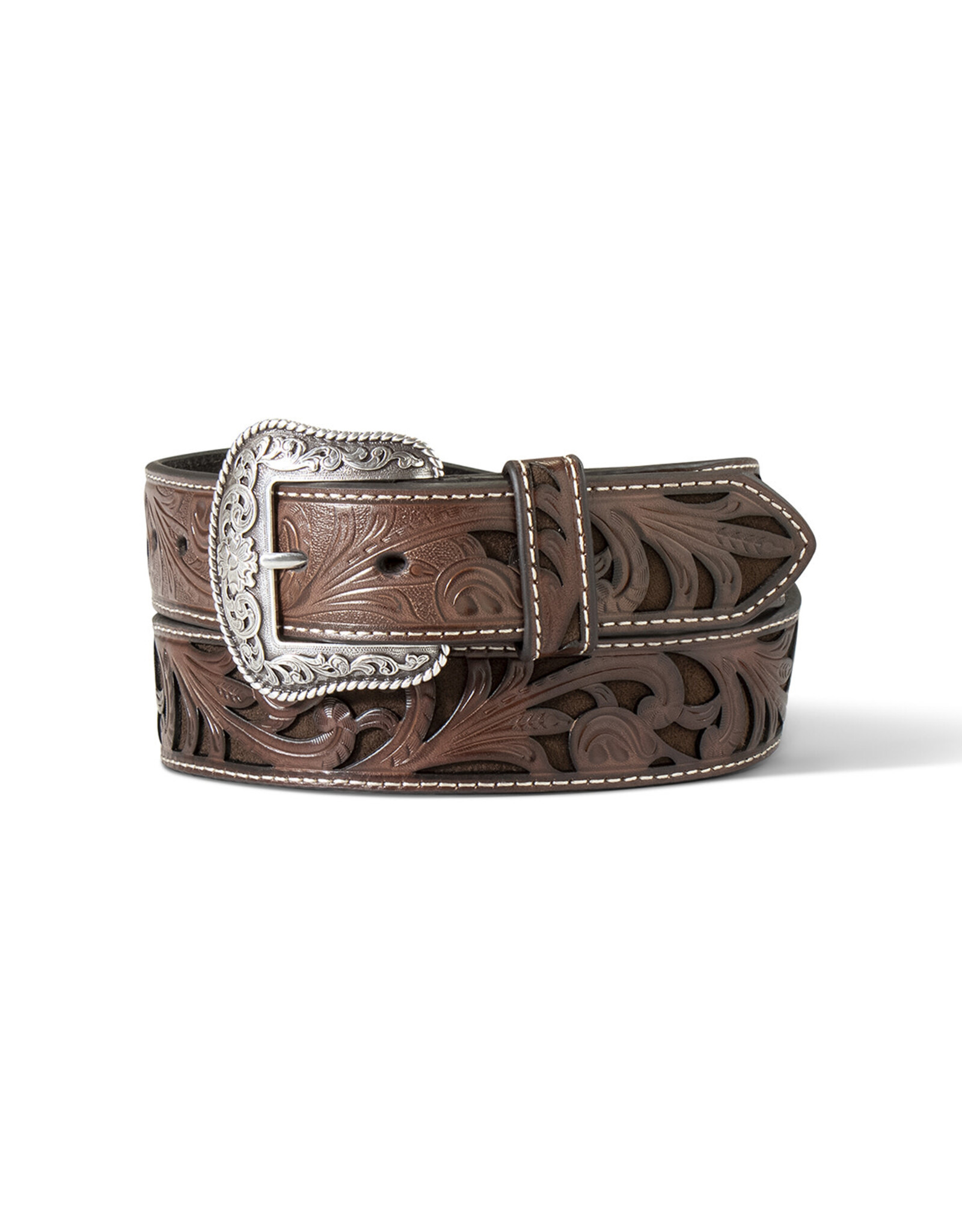 Ariat Ariat Brown Tooled With Inlay Belt A1565002
