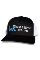 Whiskey Bent Hat Co. WR Land & Cattle Black/Teal Trucker Cap