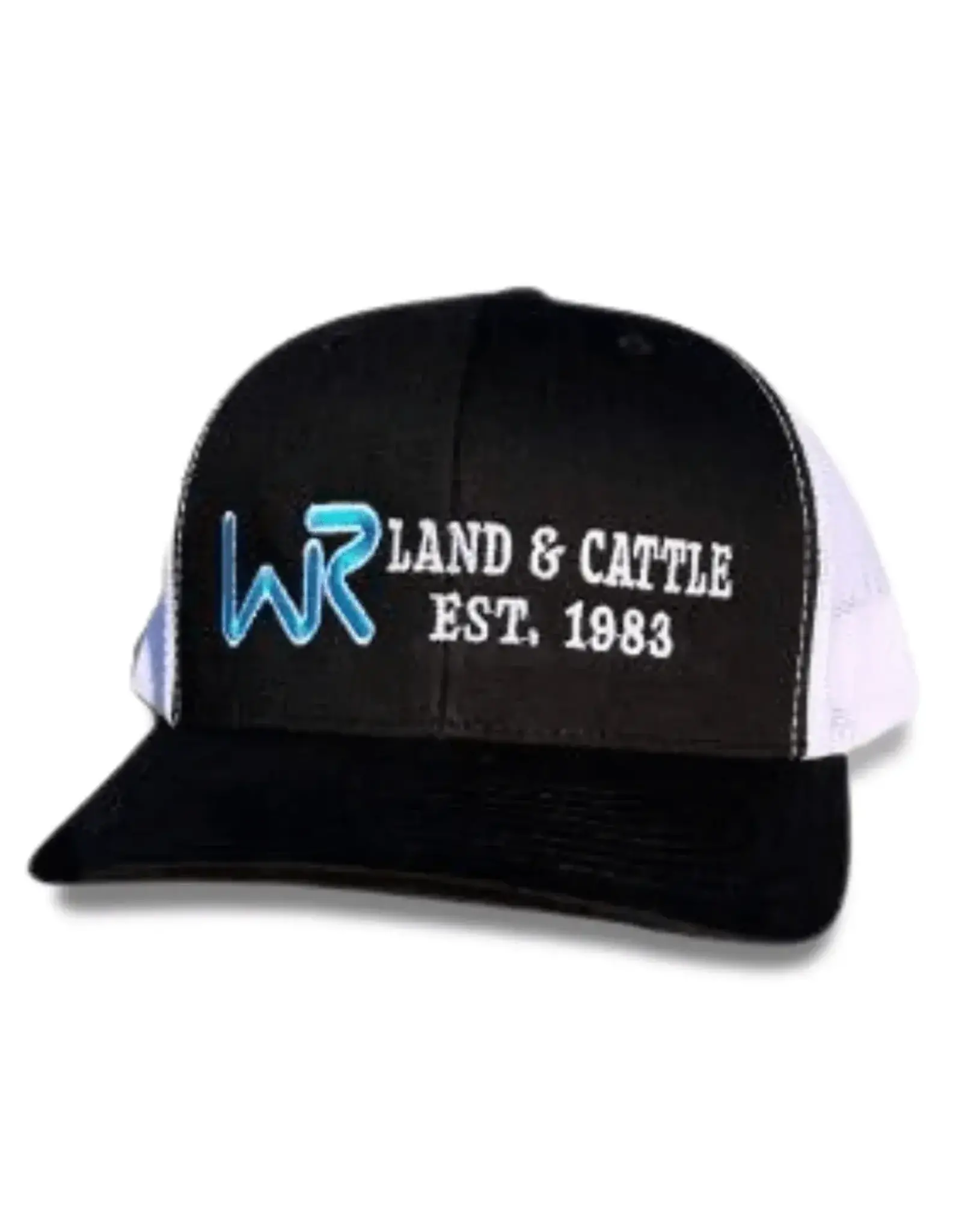 Whiskey Bent Hat Co. WR Land & Cattle Black/Teal Trucker Cap
