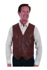 scully Scully Mens Vintage Lamb 1035-60 Distressed Brown Western Vest
