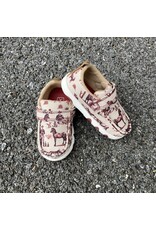 Twisted X Toddler Driving Moc Maroon Ivory ICA0028