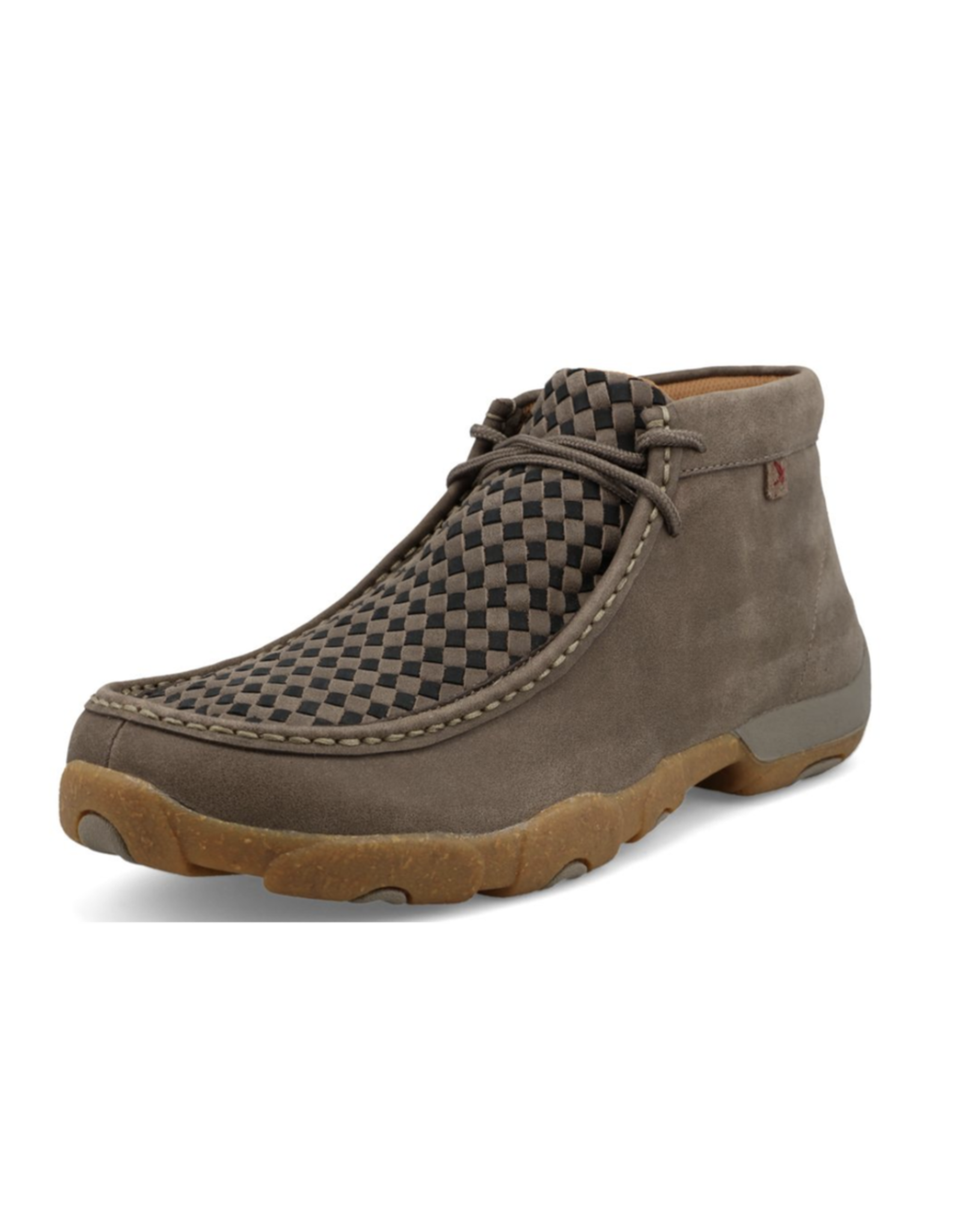 Twisted X Men's Taupe/Grey & Black Basket Woven MDM0097 Driving Moc