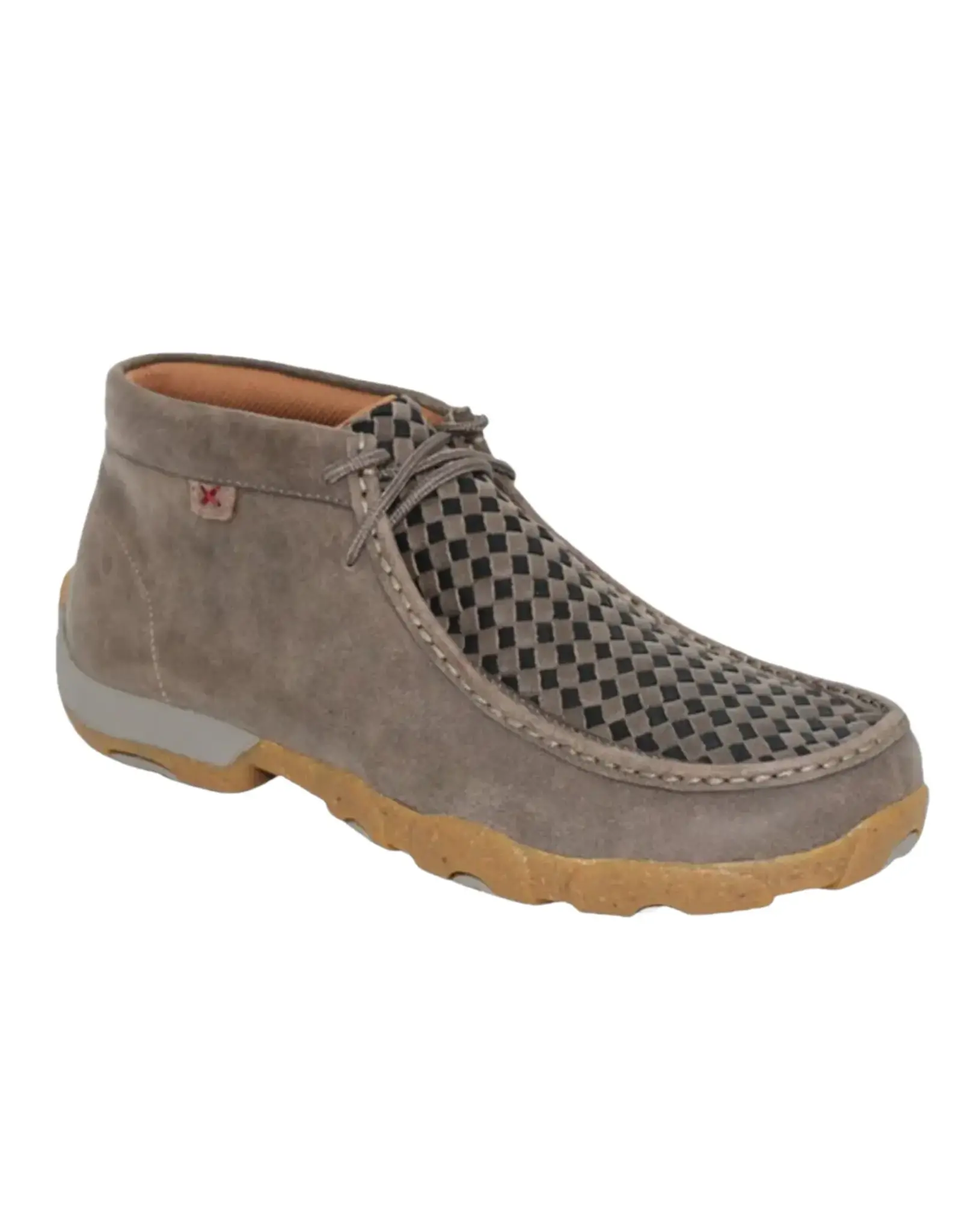 Twisted X Men's Taupe/Grey & Black Basket Woven MDM0097 Driving Moc