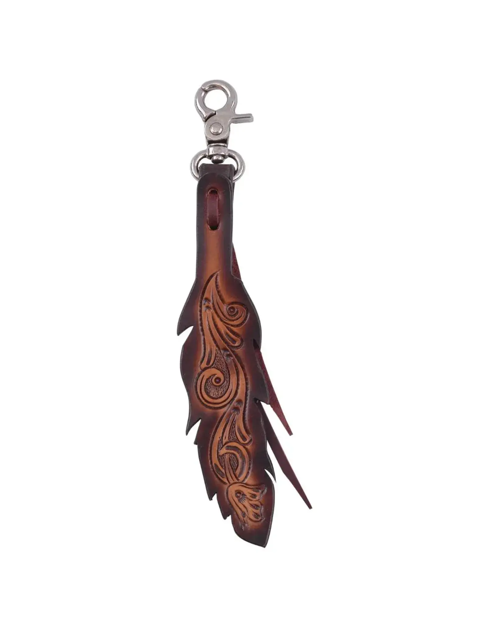 Circle Y Saddle Charm Floral Feather SC1005