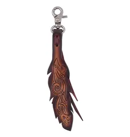 Circle Y Saddle Charm Floral Feather SC1005