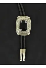 Double S Double S Rectangle W/ Black Stone Bolo Tie 22868