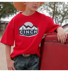Cinch Boys Cinch Western Logo MTT7670130 Red Tee