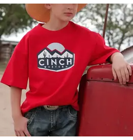 Cinch Cinch Boys Cinch Western Logo MTT7670130 Red Tee