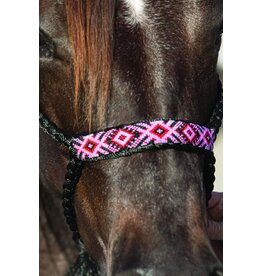 Pro Choice Professional's Choice Cowboy Mule Tape HRCB-BLA/PINK Beaded Halter