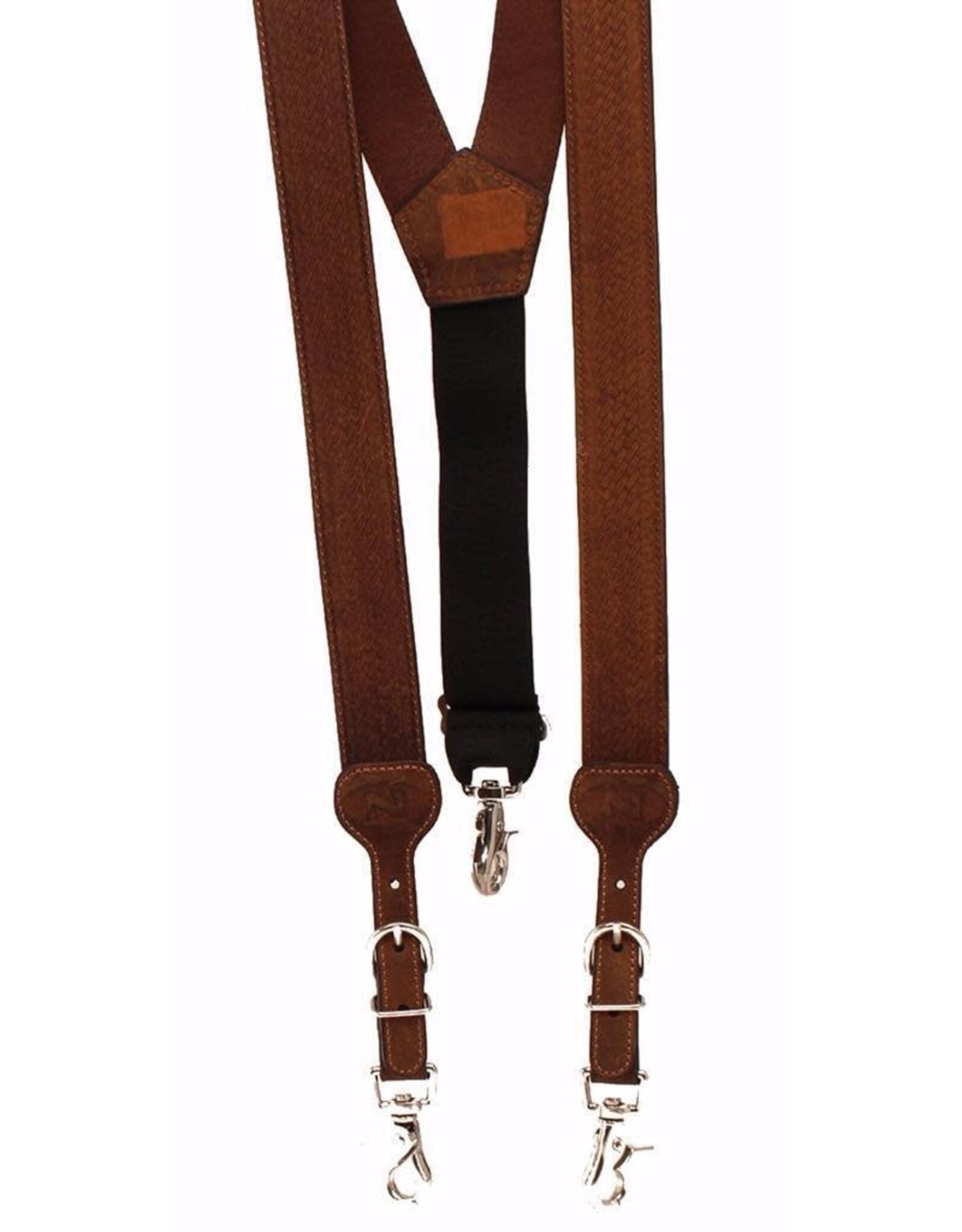 Nocona Leather Basketweave Suspenders N8512444-L