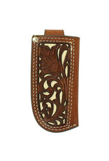 Nocona Nocona Mahogany Tooled Inlay Knife Sheath 1804612