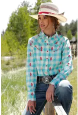 Cinch Ladies Long Sleeve Pearl Snap CTW7398004TUR Western Pattern Shirt