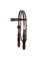Circle Y Circle Y Walnut Great Oak Tooled Browband Headstall 1033-12-A1