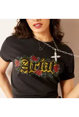 Ariat Ariat Ladies Gothic Florals 10047607 Black TShirt