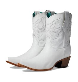 Corral Ladies White Embroidered Western Ankle Boots Z5071