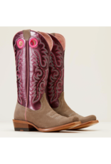 Ariat Ariat Ladies Futurity Boon Smoky Roughout/Fine Wine Patent 10047069 Western Boots