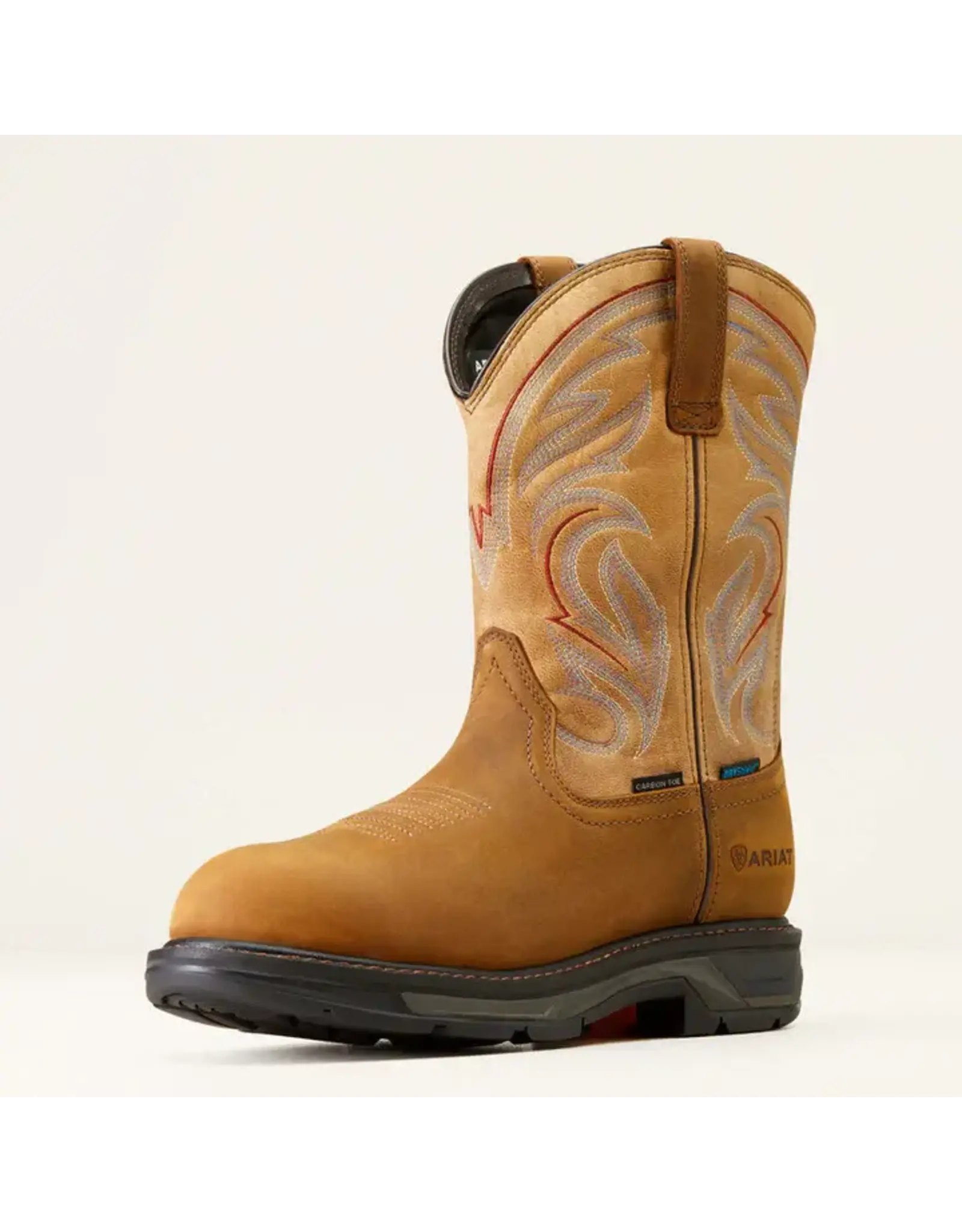 Ariat Men's Distressed Brown/Bravo Brown Workhog XT WaterProof Carbon Toe  10045435 Work Boots