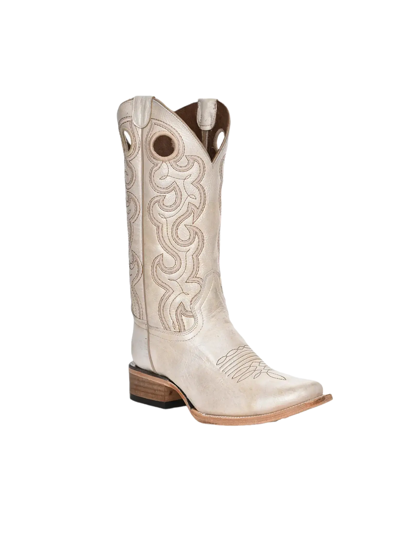 Circle G Ladies Pearl Cutout and Embroidered Western Boots L6007
