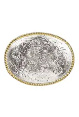 Nocona Nocona Gold/Silver Floral 37220 Belt Buckle