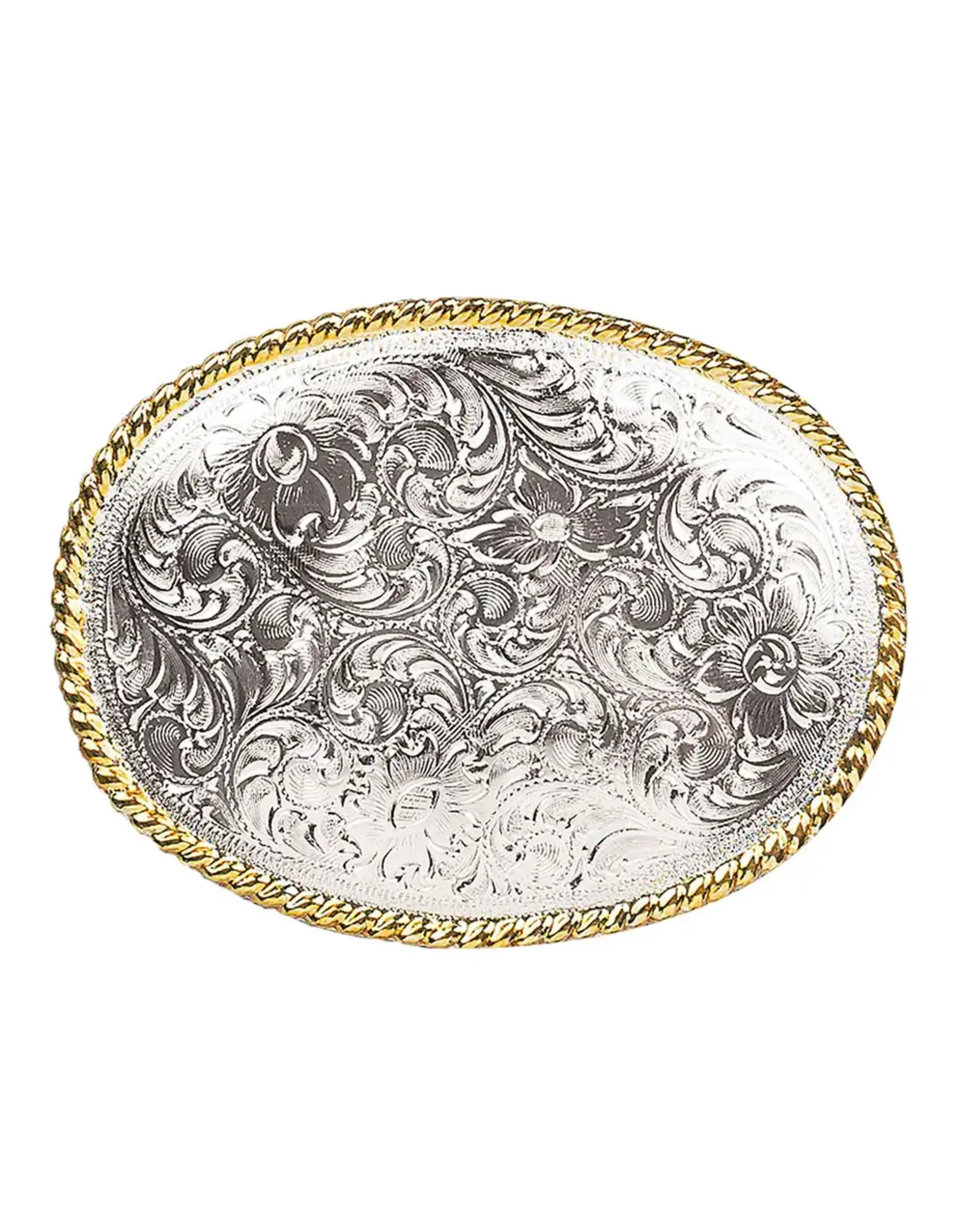 Nocona Nocona Gold/Silver Floral 37220 Belt Buckle