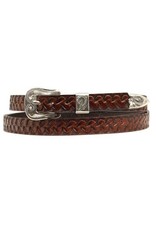 Double S Double S Brown Tooled Leather 0201002 Hat Band