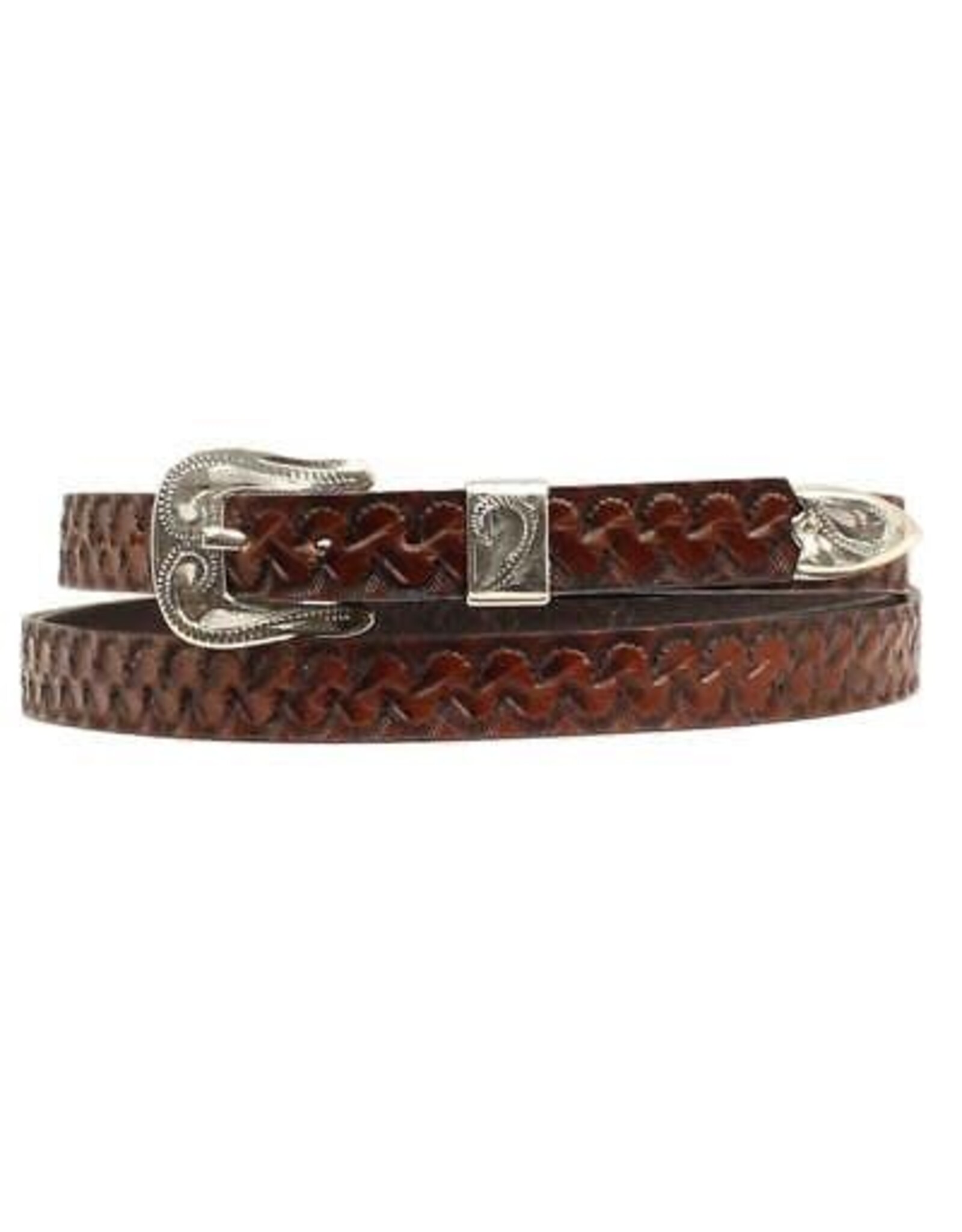 Double S Double S Brown Tooled Leather 0201002 Hat Band