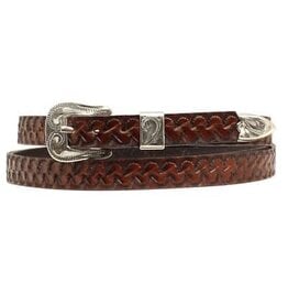 Double S Double S Brown Tooled Leather 0201002 Hat Band