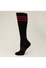Boot Doctor Boot Doctor Black/Fuschia 0415001 Over the Calf Socks Sz. Medium